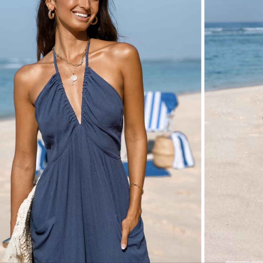 Low v jumpsuit